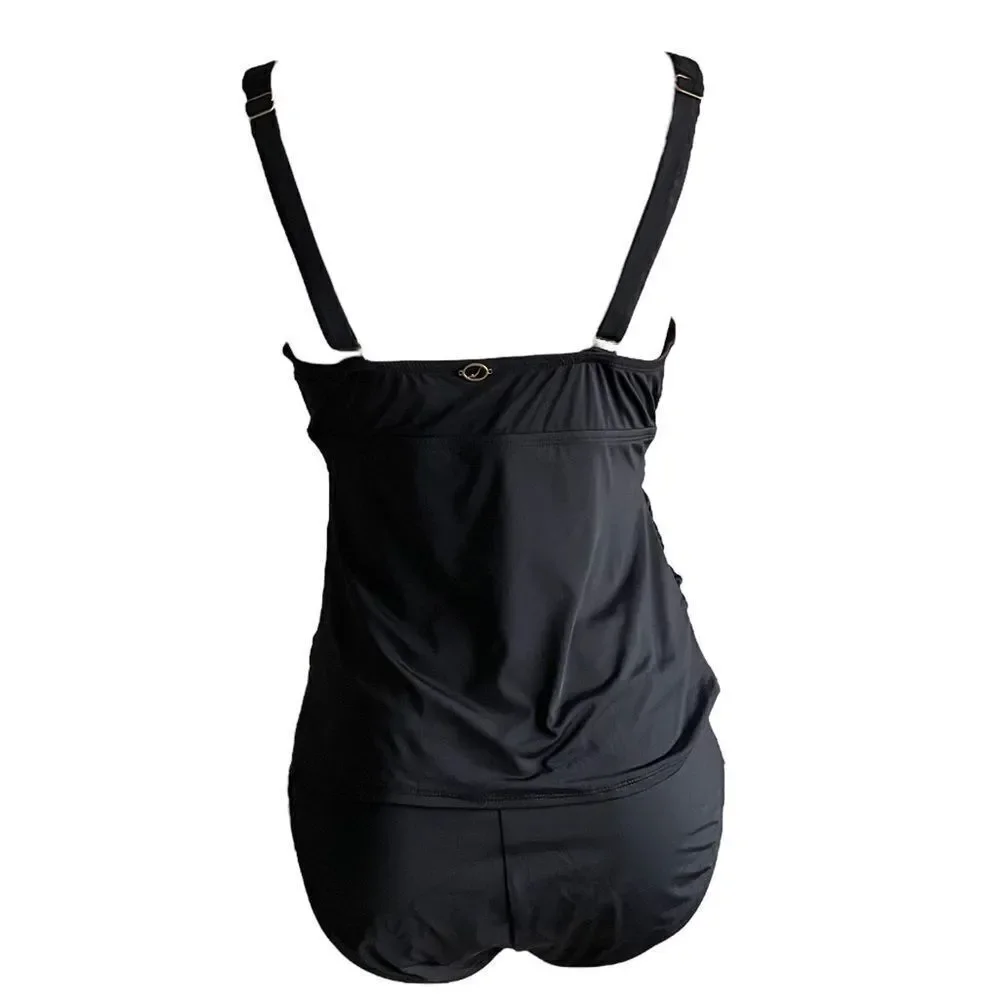 Jantzen Adjustable Strap V-Neck Tankini with Comfort Brief